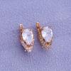 MINTHA Clip Earrings Trendy Fashion Jewelry Cubic Zirconia Stud Earrings For Women Rose Gold Color Earrings