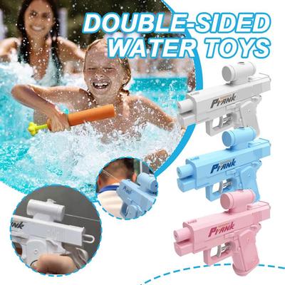 Prank Two-Way Spray Watergun Toy Handheld Manual Water Gifts Swimming Water Toy Outdoor Parties Q5P7