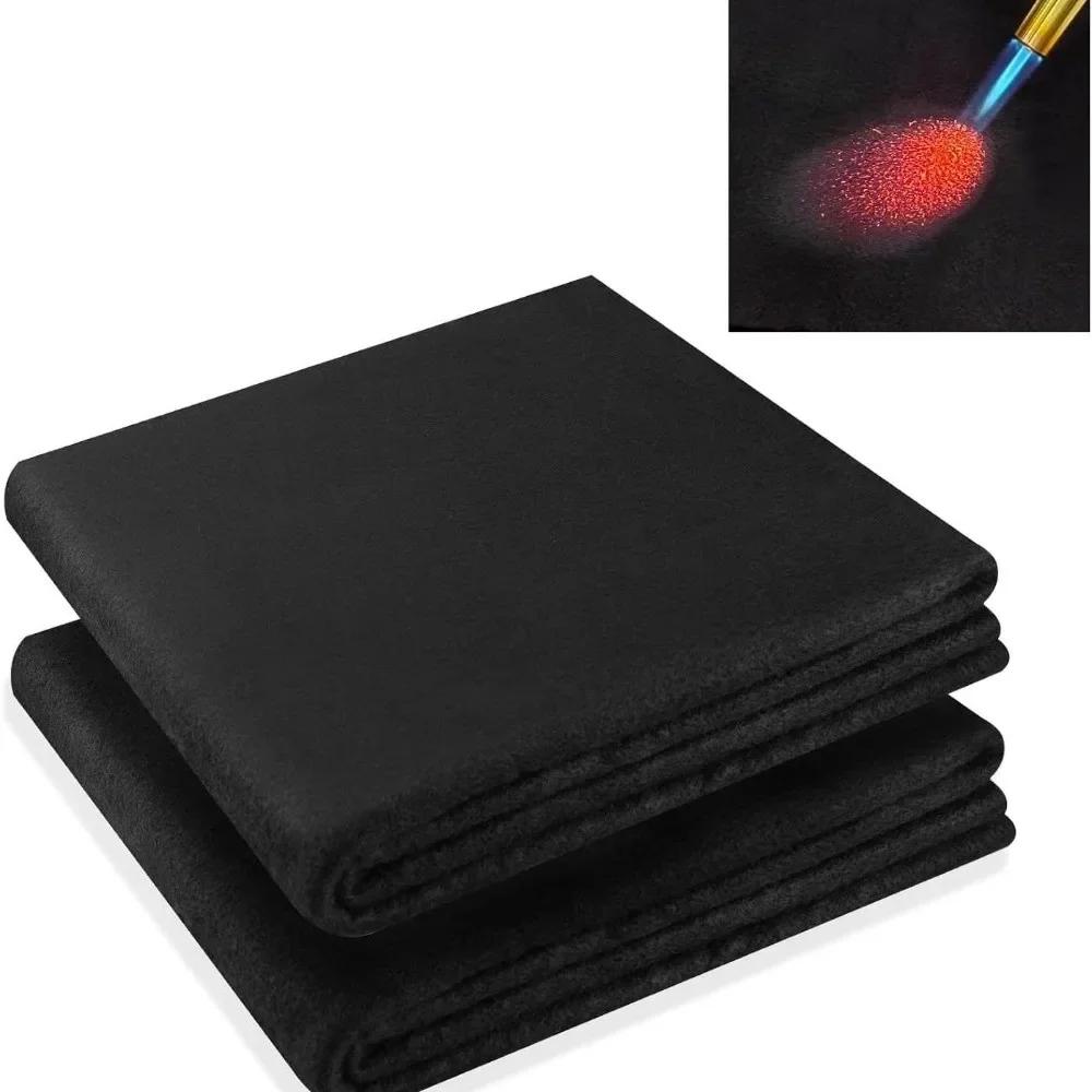 New High Quality 100*100cm Carbon Fiber Felt Fireproof Flame-retardant Torch Shield Mat High-temperature Resistant Black