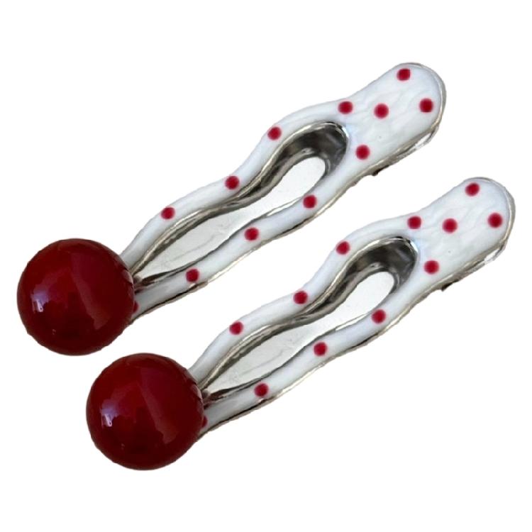 

Ретро-натхнення Крапки Серце Аксесуар для волосся Металева Затискач для волосся Міцність Конструкція Шпилька Для довготривалого носіння