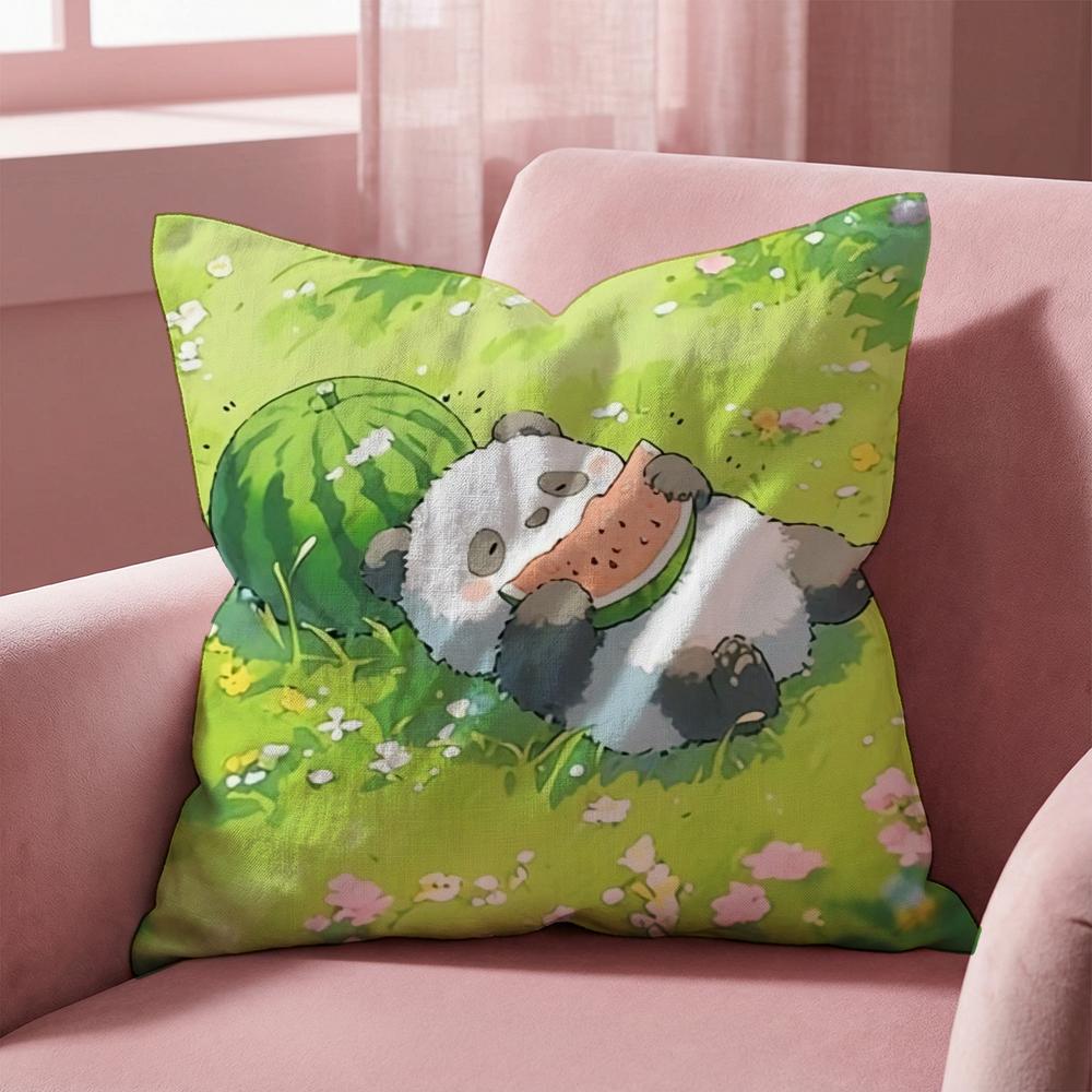 Cartoon Drawing Animal Cushion Cover Multi-Scene Pillow Cover for Home & Car - Reversible, Soft & Durable for Daily Use