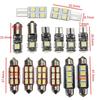 14Pcs White Car LED Plate Interior&Dome&License Plate Reading Light Festoon Bulb