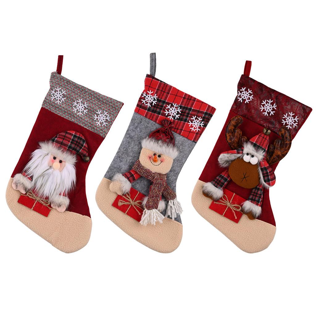 Festive Christmas Stockings Featuring Charming Reindeer Design For Decor Seasonal