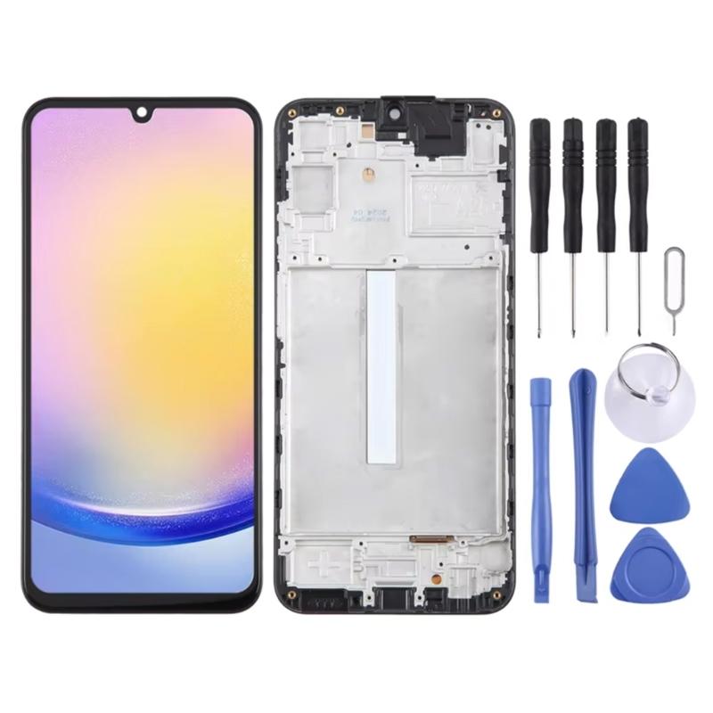 LCD Screen and Digitizer Full Assembly with Frame for A25 Cellphone Replacement Accessories LCD Digitizer