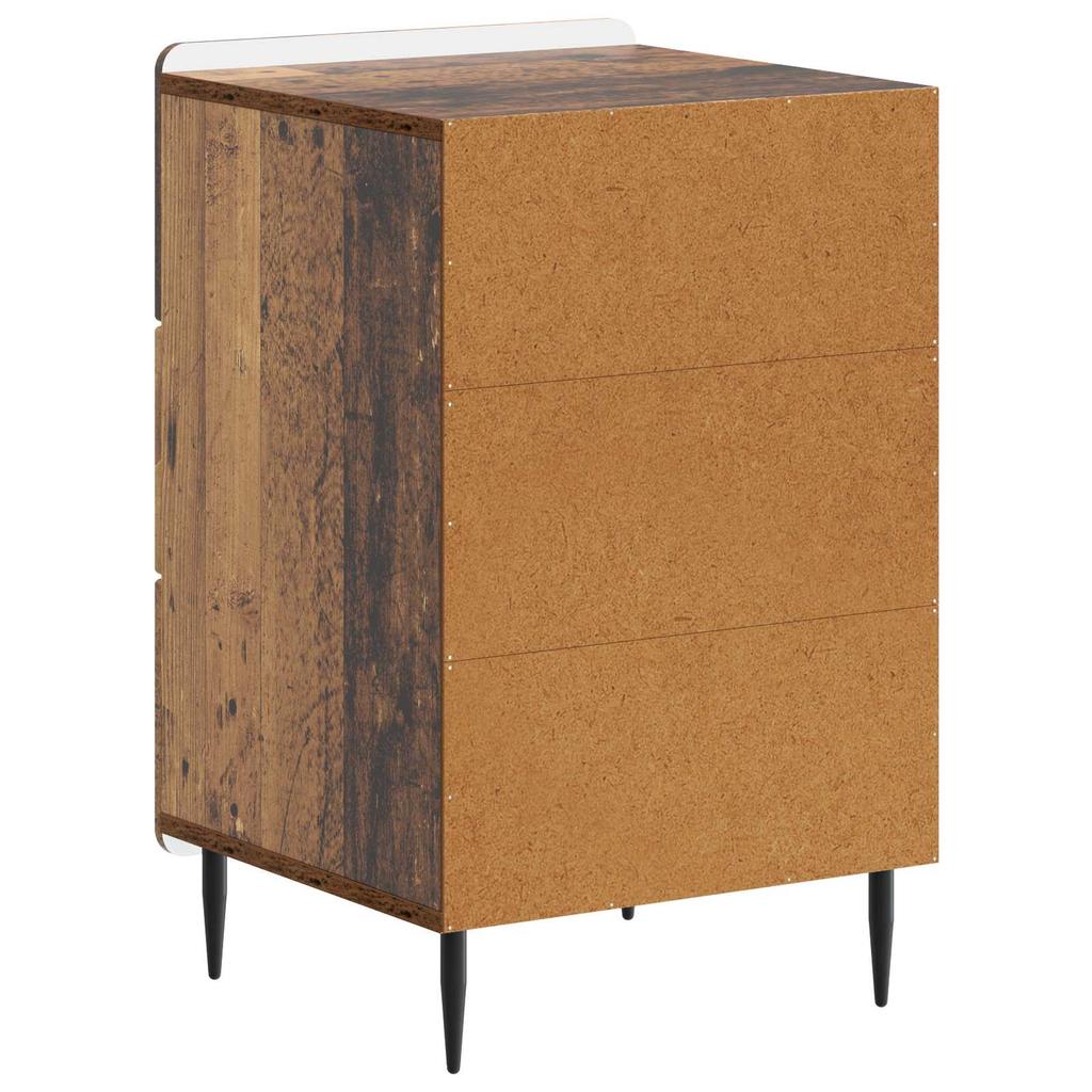 Nightstand with Drawers Reclaimed Wood Look 43 x 41 x 68 cm Engineered Wood