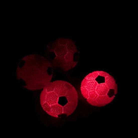 LED leuchtender Fußball Hundespielzeug Bissfest Quietschend Stachelig Hüpfball Interaktives Spielzeug Kleine Mittlere Große Hunde Zahnen Reinigung Kauspielzeug