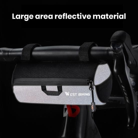 Bike Handlebar Bag Portable Multi-purpose Simple Installation Large Capacity Waterproof Storage Pouch Bicycle Frame Tube Bag