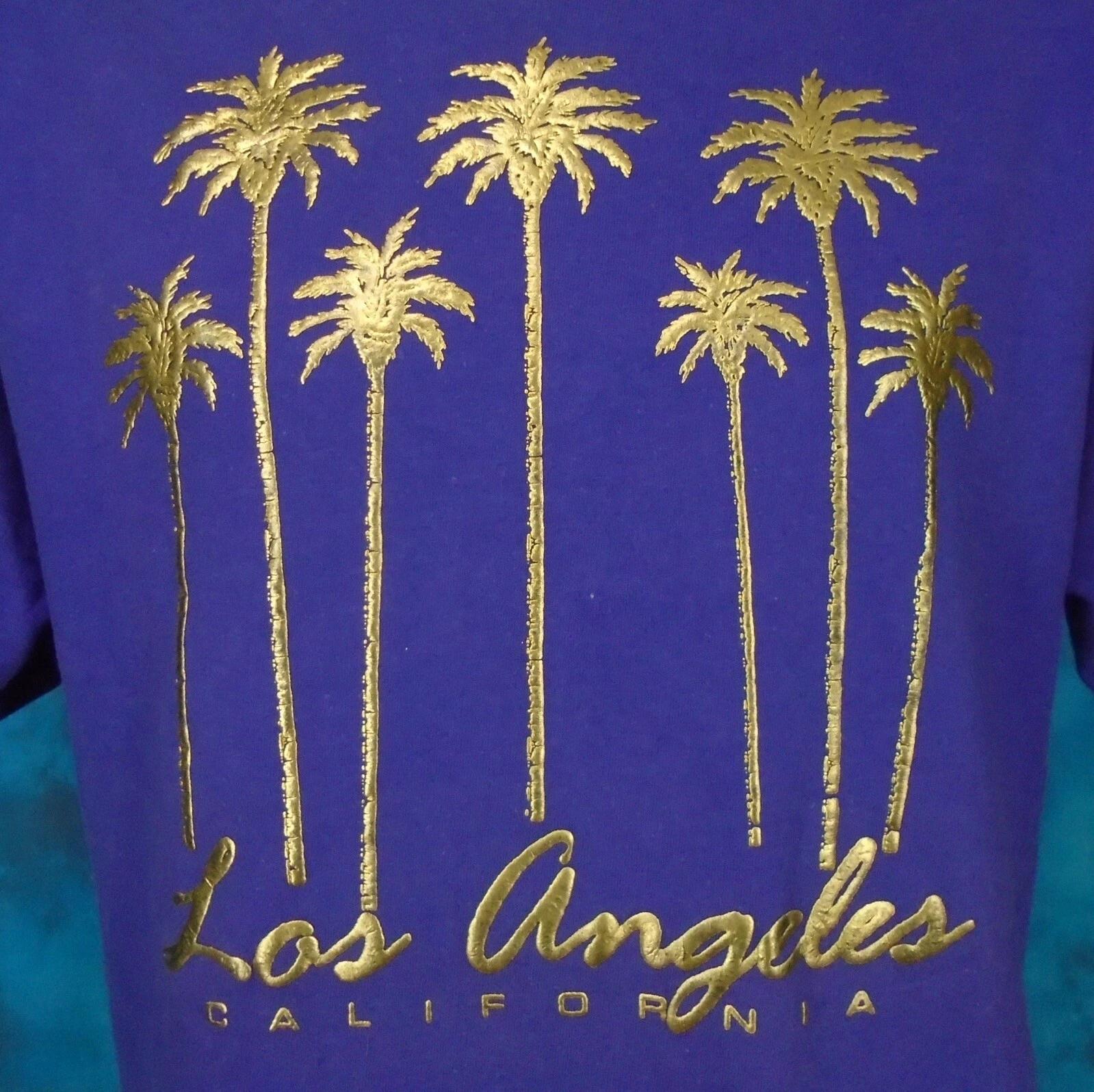 vintage 90s LOS ANGELES CALIFORNIA T-Shirt LARGE beach single stitch 4XL