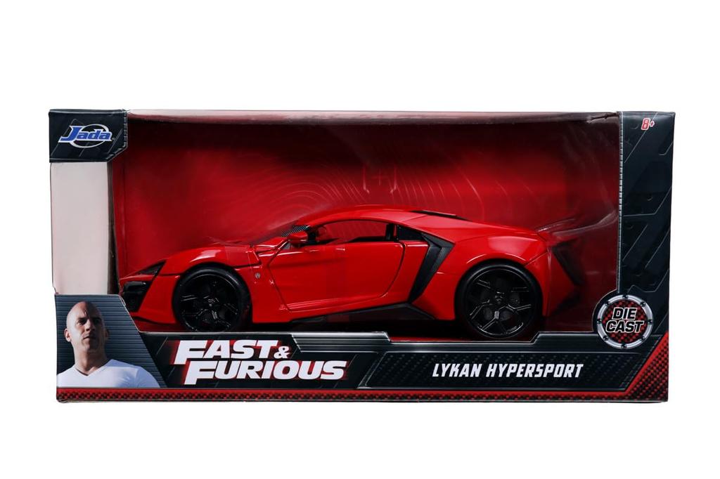 Jada Toys Fast & Furious Series 1/24 Scale F&F Lykan Hypersport Red Finished Model JADA97377
