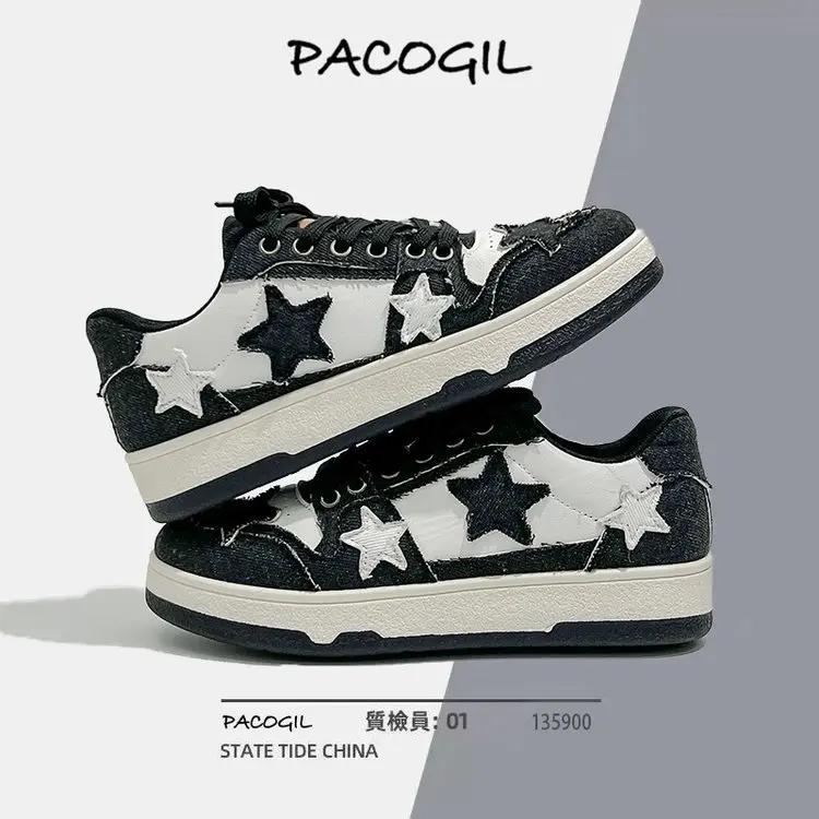 

Жіноче повсякденне взуття оригінального бренду дизайнерські кросівки жіночий тренд печворк бігове взуття на платформі теніс скейтборд взуття 35 чорний