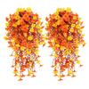 1/2/3/4Pcs Fall Hanging Artificial Morning Glory UV Resistant Realistic Fake Flower Wedding Party Indoor Outdoor Garden Wall Hanging Flower Decoration
