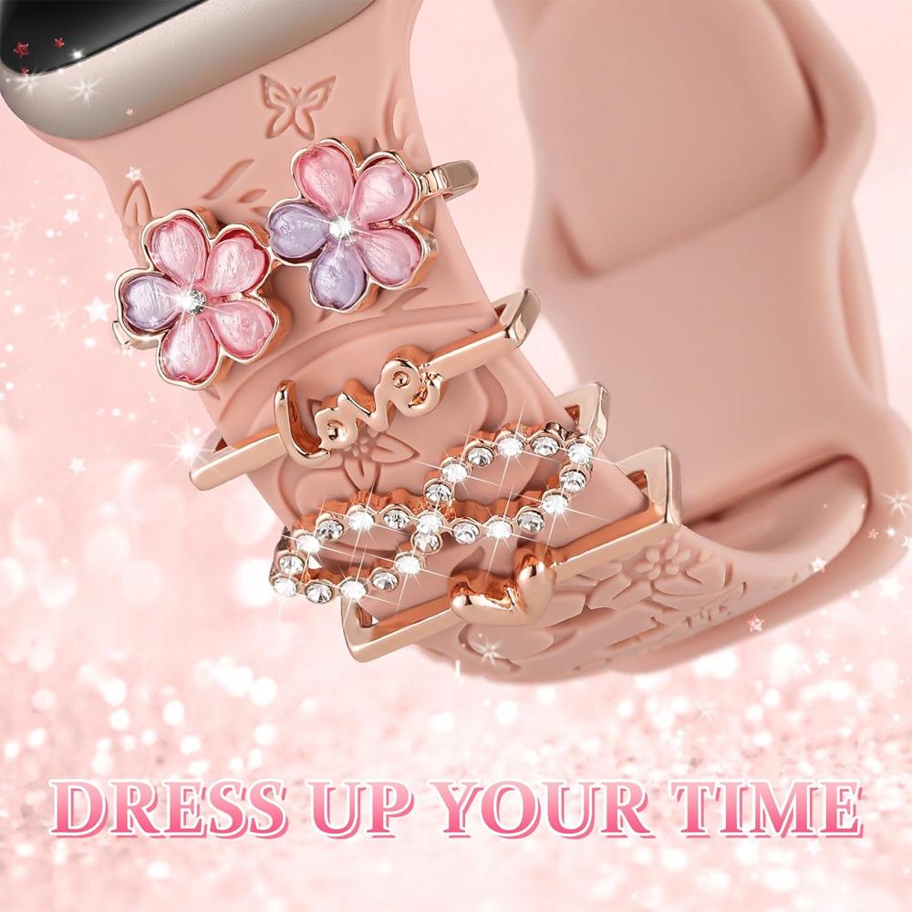 Charms for Apple Watch Band Series 11 10 9 8 7 6 SE 42 40 49 41 45 44 mm Decorative Ring Galaxy Watch 4 5 6 7 Strap Accessories