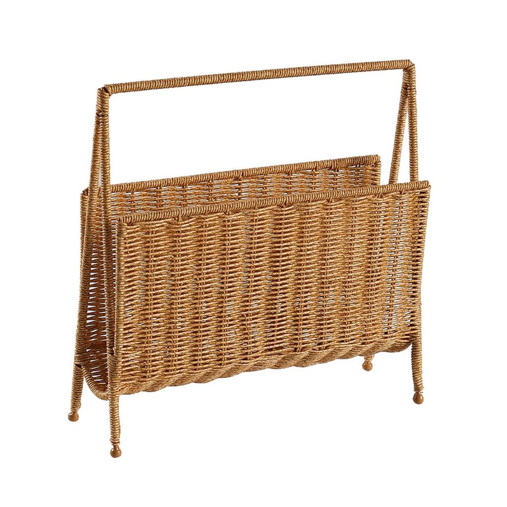 Magazine Rack Display Stand,Standing Shelf Practical Books Woven Storage Basket,Newspapers Holder