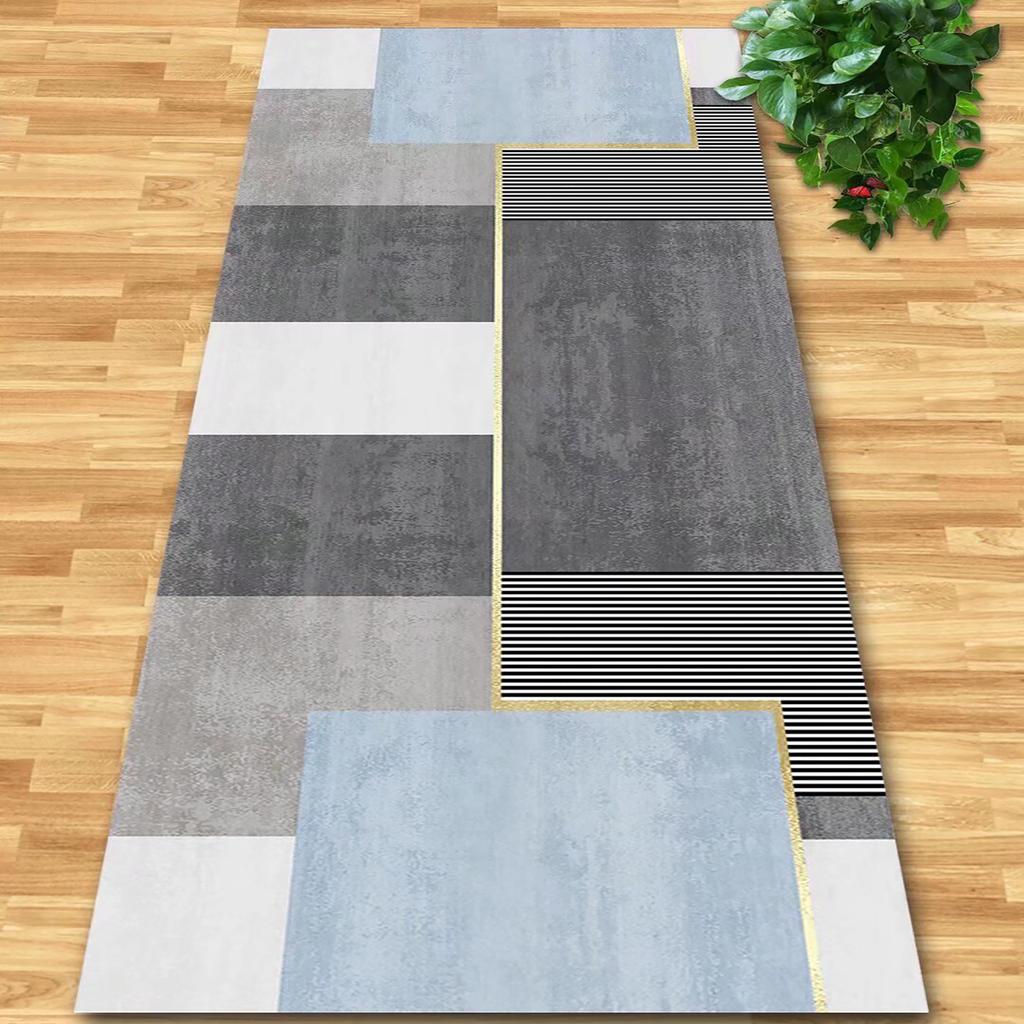 Modern Luxury Aisle Walkway Carpet Runner Hall Passageway Home Large Rugs Non-slip Kitchen Aisle Mat Bedroom Decora Floor Mats