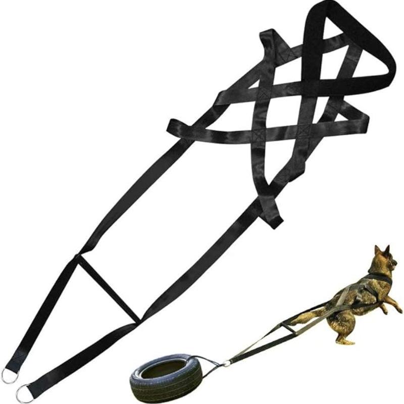 

Multi-Functional Dog Training Harness - Sled Pulling & Muscle Building Tool чёрный