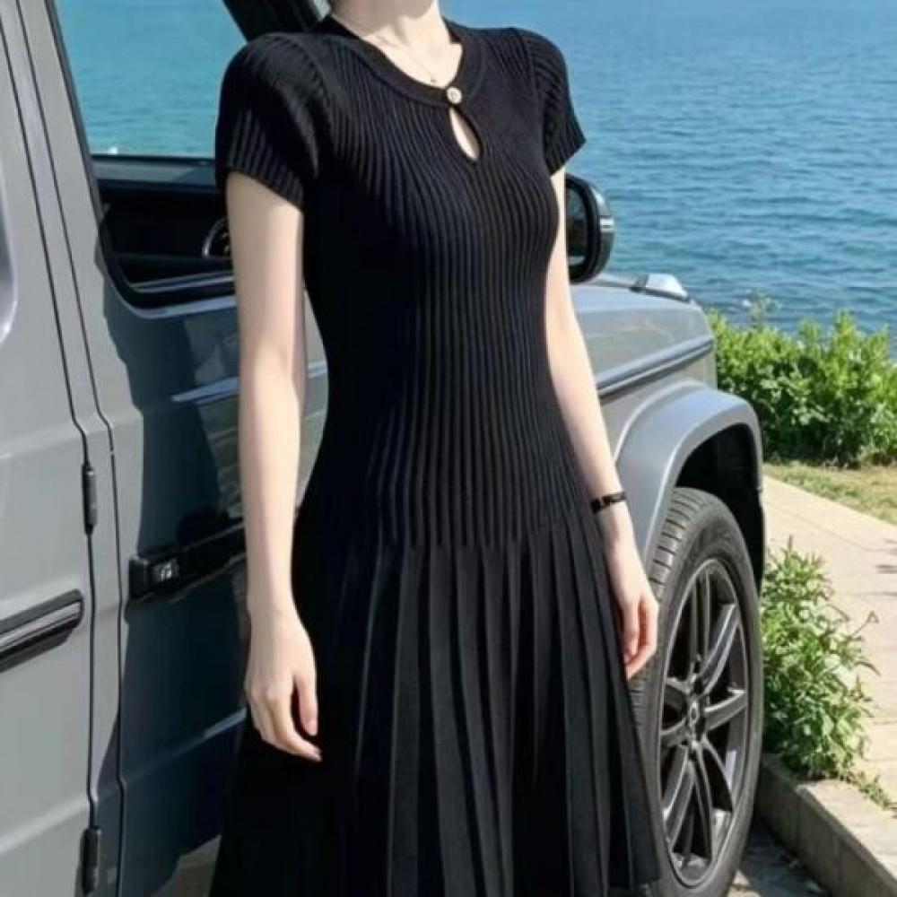 Rellawear Ribbed Pleated Dress 2color 26jt13