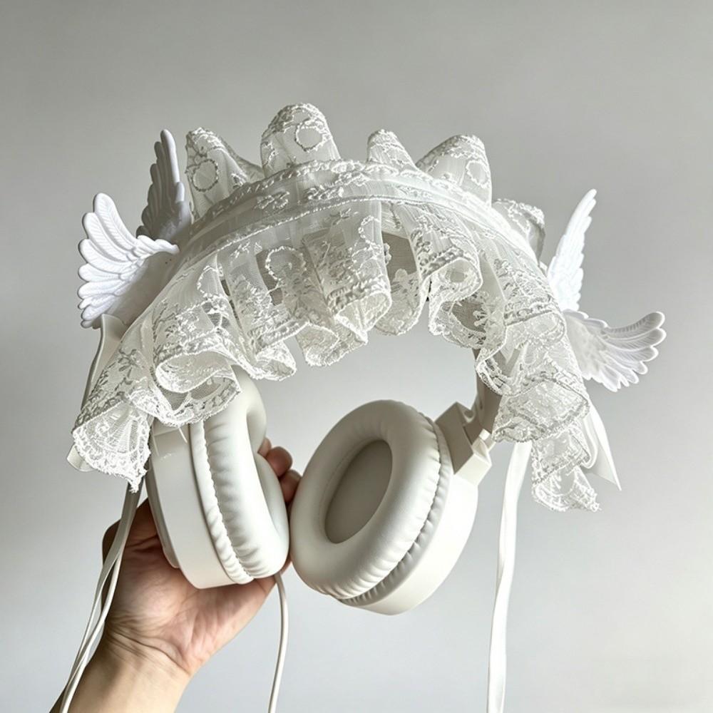 Lace Lolita Wing Angel Headband Ribbon Bowknot Hair Band New Cosplay Headdress Headwear