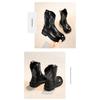 American Retro Girl Boots Princess Embroidery New Leather Boots Children Fashion Leather Boots Knight Boots