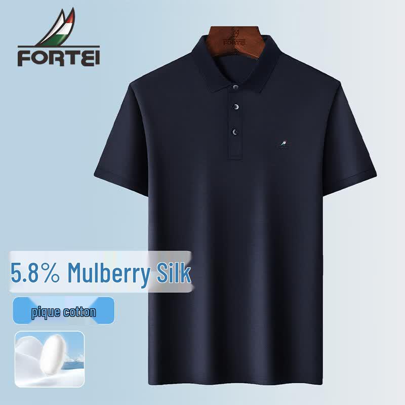 Men s Silk Blend Pique Polo Shirt 52