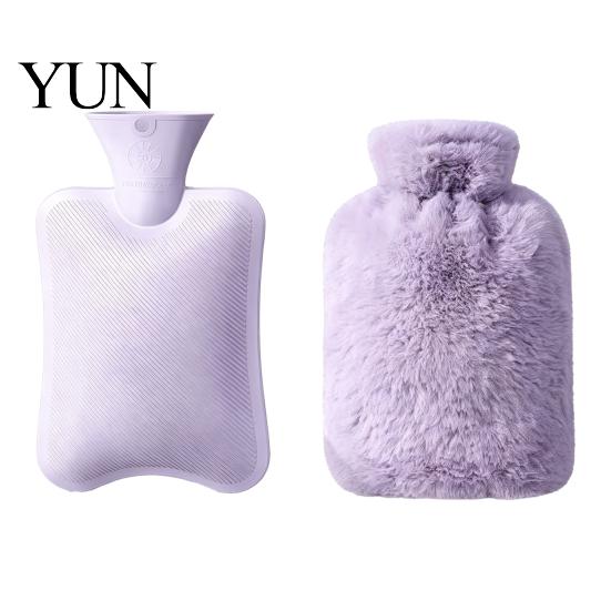 Explosion Proof Water Bag Hot Bottle with Plush Cover, 500/1000/2000ML Leak-proof Bag, Reusable Pouch Cold Compress for Shoulder, Back, Hand,