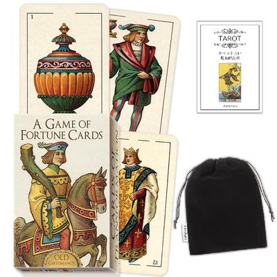 Kancharo 40-Piece Tarot Card Set (A Game of Fortune Cards) with Japanese Tarot Card Instructions and Pouch (Authentic)