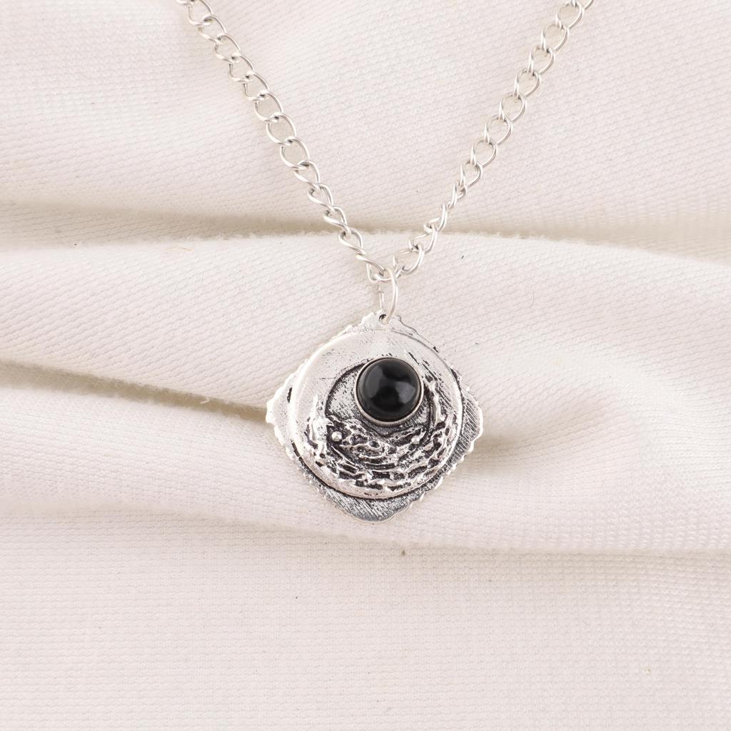 Svart turmalin anheng edelstenssmykker, 925 solid sterling sølv anheng, håndlagde fantastiske anhengssmykker