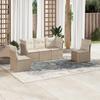 VidaXL Garden Lounge Set with Cushions 5 Pcs Beige Braided Resin 3217348