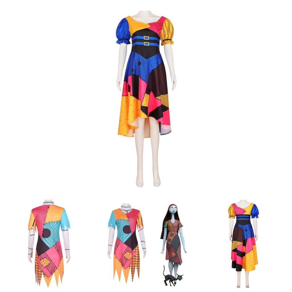 Sally Skellington Women's Nightmare Before Christmas Costume Dress For Cosplay Fans