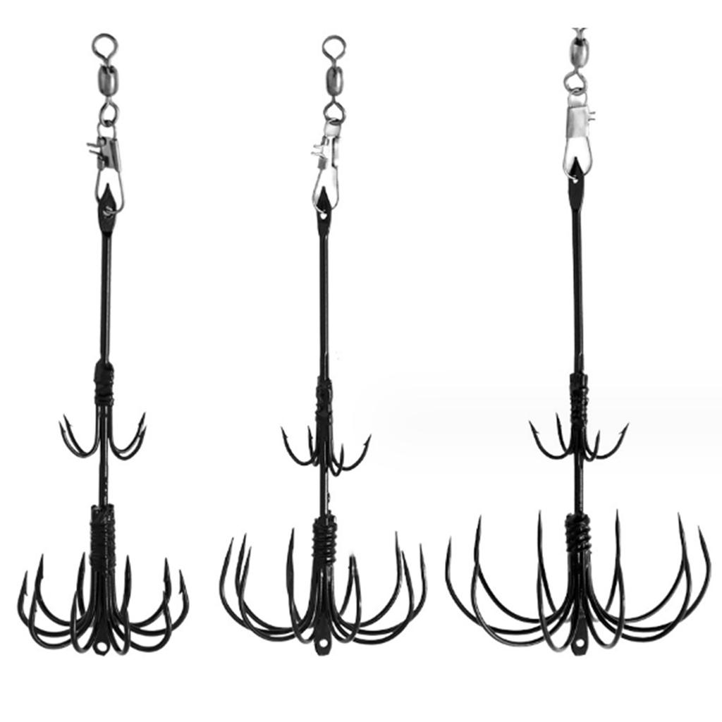 Stainless Steel Squid Hook Octopod Fishing Jigs Double Fishing Jig Hook Fishing Squid Jig Hook Sea Fishing Hook Tackle