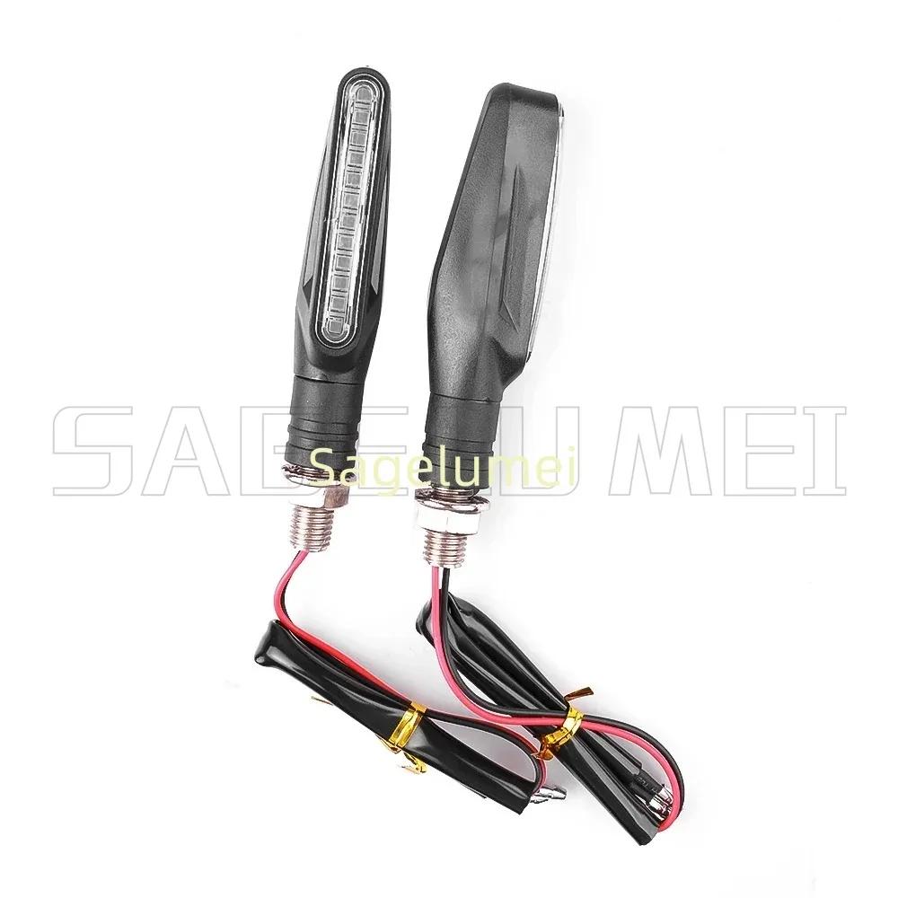 E24 Motorcycle Turn Signals Flowing Turn Signal Light 5LEDs/12LEDs Turn Signal Indicator Amber Light Blinker 12V Universal LED