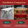 Christmas Table Skirt 6ft Rectangle Red Table Cloth Skirt For Wedding Water-Resistant Festive Tablecloths For Events Buffet
