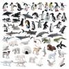 Arctic Marine Animal Figurine Set: King Crab, Penguin, Puffin, Polar Bear, Whale Shark