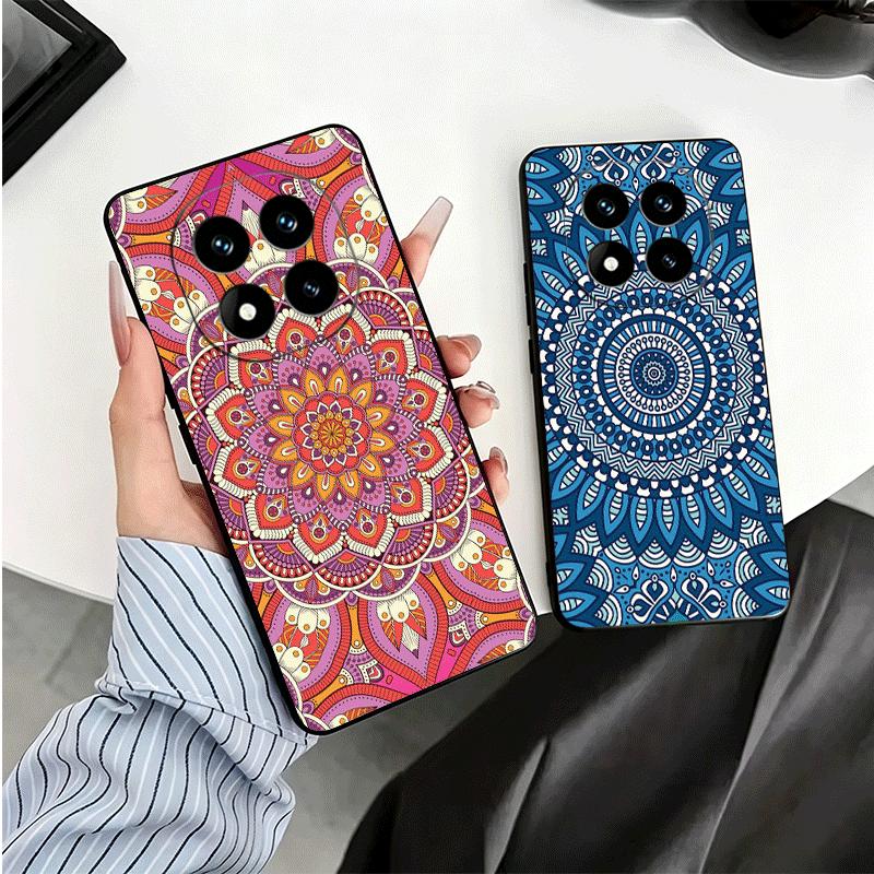 Mandala Style Pattern Soft Phone Case for Xiaomi Redmi Note 12 13 14 15 Pro Plus 11 12S 11S 11T 10 4G Black Cover Back Shell