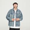 Spring High-End Pure Cotton Loose Beauty Retro Denim Jacket Men'S Striped Washed Spring Tooling Jacket Men'S