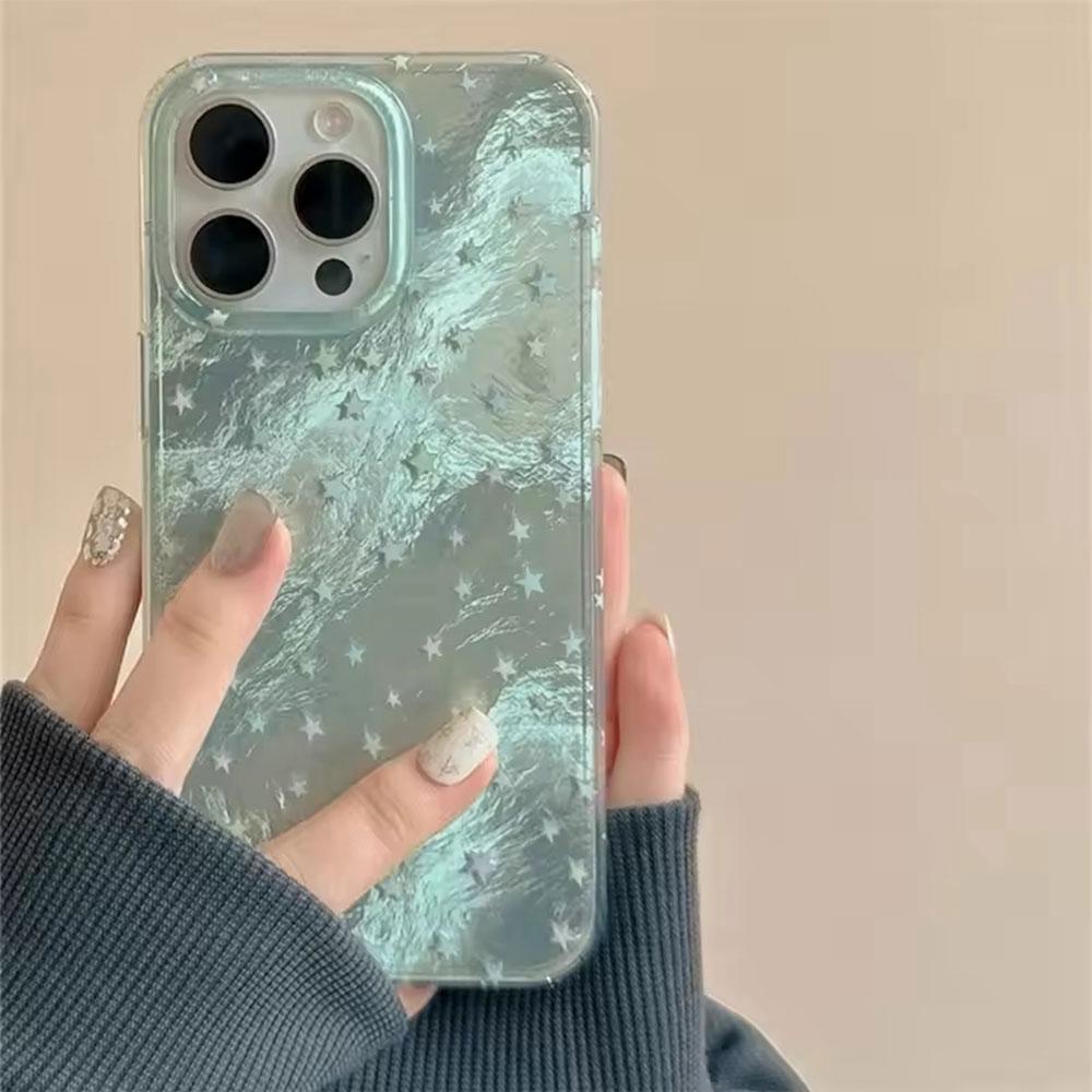 Gradient Colorful Stars Women Girls Phone Case for iphone 16 15 14 7 8 Plus 13 11 12 Pro Max X XS XR SE 2022 2020 16e Back Cover