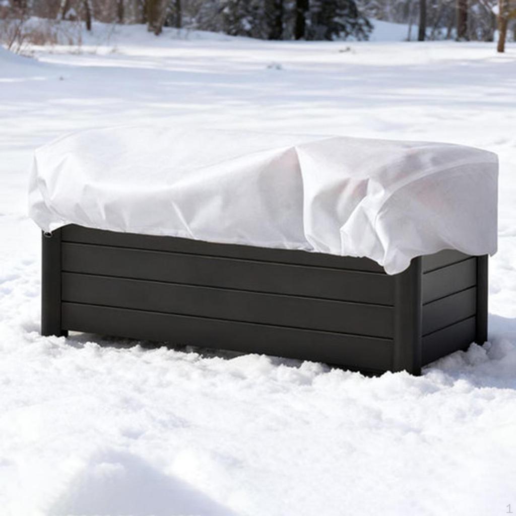 Rectangular Plant Cover Balcony Planter Box Dustproof Freeze Protection Frost Bag for Winter