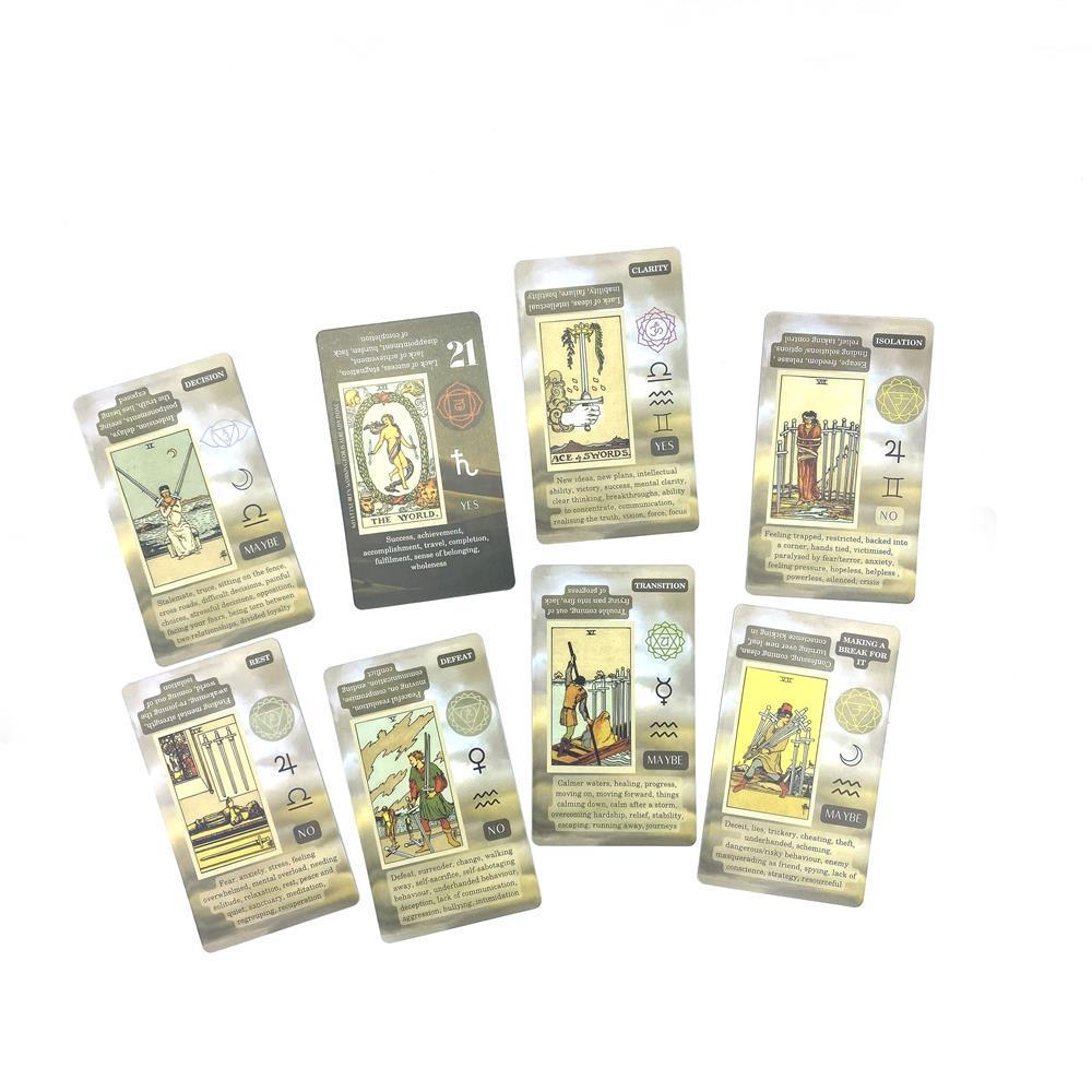 Tarot Card Deck For Beginners With 300g Copperboard And Laser Paper For Learning And Fortune Telling