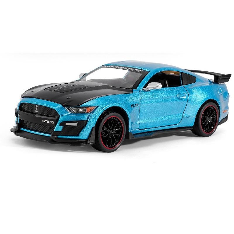 1/24 Mustang GT Viper Shelby GT500 Alloy Sports Car Model Diecasts Metal Racing Car Vehicles Model Sound and Light Kids Toy Gift