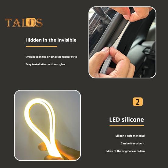 Dynamic Flowing Car Trunk Light Strip Universal Fit Easy To Install Interior Illumination Automatic Sensor Tail Box LED Light Strip