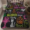 Bettwäsche OEM Bedrucktes Bettbezug-Set Schlafzimmer Bettwäsche Halloween Dekorationen Kissenbezüge Horror Housse De Couette Erwachsene Weiß