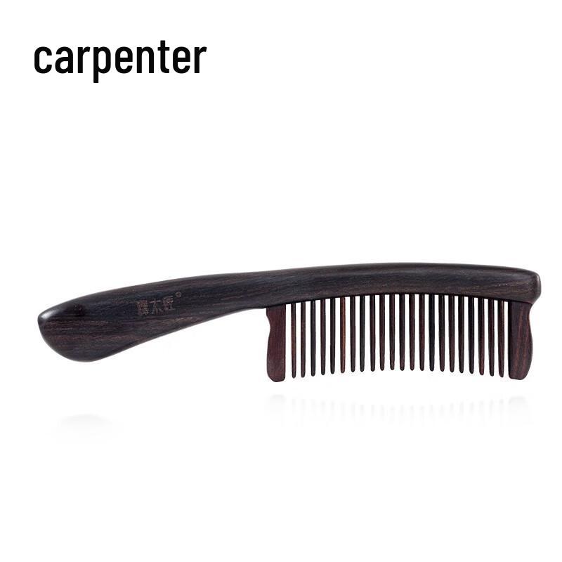 Tan Mujiang Ebony Wood Inlaid Comb