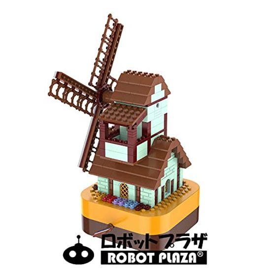 ROBOT PLAZA Block Toy Music Box 425 Pieces Children Educational Toy Birthday Gift (Windmill)