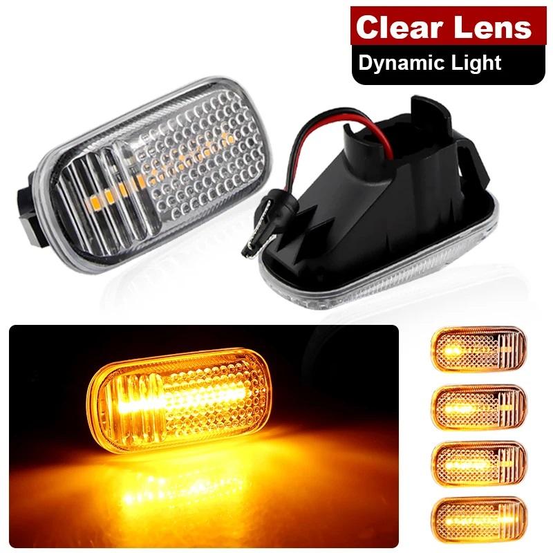 2Pcs LED Amber Front Fender Side Marker Light Turn Signal Lamp For Honda Stream S2000 CR-V HR-V Civic City Fit Jazz Accord