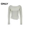 ONLY 2025 Summer Colorblock Off-Shoulder Long Sleeve T-Shirt