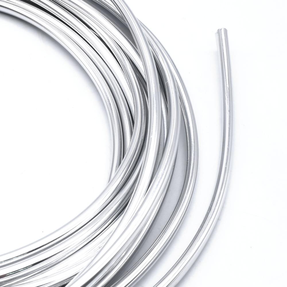 6M Car Door Edge Scratch Protection Strips Bumper Anti Collision Strip DIY Silver PVC Molding Decorative Strip Auto Accessories