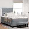 VidaXL Spring Bed with Mattress and Bench Light Grey 120x190 Cm In Fabric 3344128