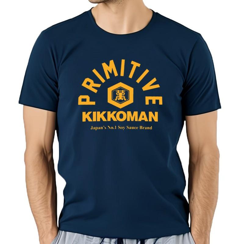 Kikkomancamiseta De AlgodóN Con Estampado De Salsa De Soja Para Hombre Camisa De CompresióN De Moda Coreana