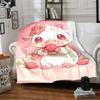 1pc Cow Strawberry blanket Lightweight Flannel Throw for Sofa Bed Travel Camping Livingroom Office Couch Chair