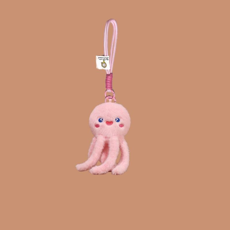 Cute Cute Marine Animal Jellyfish Pendant Plush Toy Doll Crab Lobster Keychain Bag Pendant