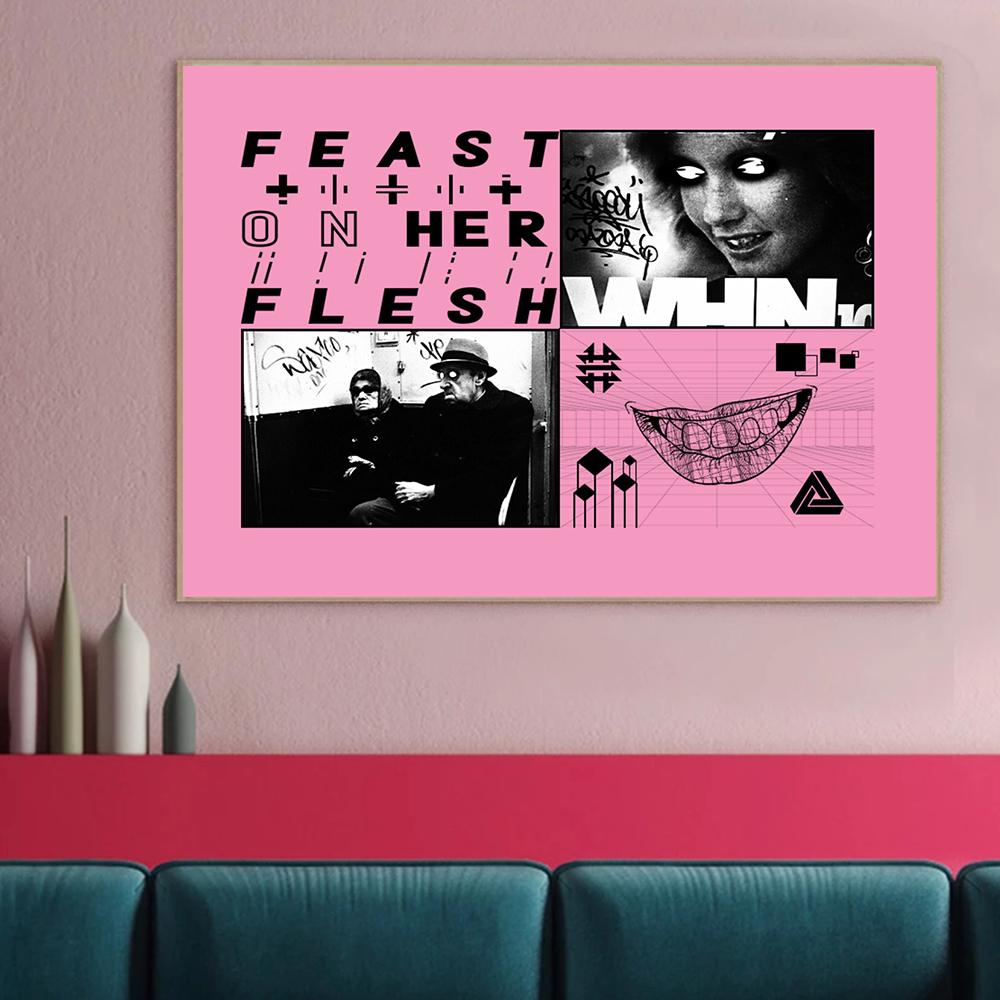 Press Shift To Run Pop Text Poster Black Wall Art Canvas Painting Modern Fashion Abstract Graffiti Prints for Living Room Home Decoration Pictures